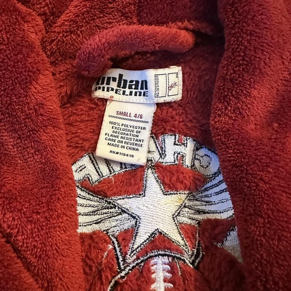 Urban pipeline Boys 4T - 6T red fleece robe sports theme boys clothes pajama - Picture 5 of 6